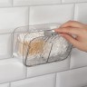 Органайзер для хранения, навесной, 2 секции, с клеевой основой, 17×6.5×10.5 см, прозрачный