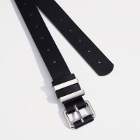 Ремень женский, ширина 3 см, пряжка металл, цвет чёрный