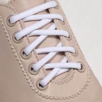 Шнурки для обуви, пара, круглые, d=5 мм, 90 см, белые