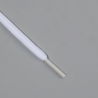 Шнурки для обуви, пара, круглые, d=5 мм, 90 см, белые