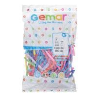 Шар для твистинга 260, пастель, набор 100 шт., цвета МИКС