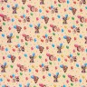 Бумага упаковочная глянцевая двусторонняя «Зверята с шарами», 100×70 см