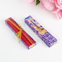 Набор свечей витых, 1,5х 15 см, 2 штуки, аромат роза