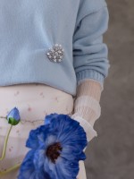 Брошь «Жемчужная россыпь», белая в серебре