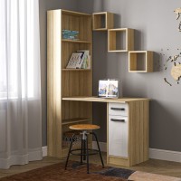 Стол письменный «Клик Мебель. СПЛ - 2», 1150×600×1828 мм, цвет дуб сонома/белый глянец