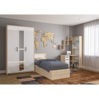 Стол письменный «Клик Мебель. СПЛ - 2», 1150×600×1828 мм, цвет дуб сонома/белый глянец