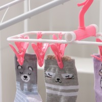 Сушилка для белья подвесная складная, 12 прищепок, 37×11×18 см, серая