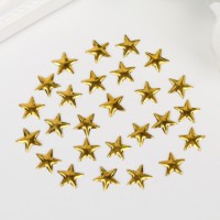 Декоративные элементы для творчества «Арт Узор. Звёзды», набор 50 шт., металл, золотой, 1×1 см