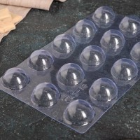 Форма для шоколада и конфет «Полусфера», 22×13 см, 15 ячеек, d=3 см