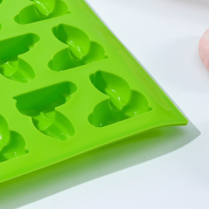 Форма для выпечки Доляна «Пасхальный кролик», 30×23 см, 16 ячеек, цвет МИКС