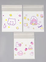 Пакет БОПП с липкой лентой, «Корейский стиль», 10×10+3 см МИКС