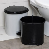 Ведро с педалью, 12 л, цвет белый