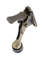 Фиксатор дверной LOCKLAND “козья ножка”, с автоподъемом, цвет бронза