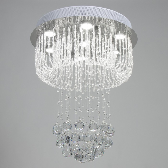 Светильник каскад "Аэлита" 7xLED хром 50х50х65см BayerLux