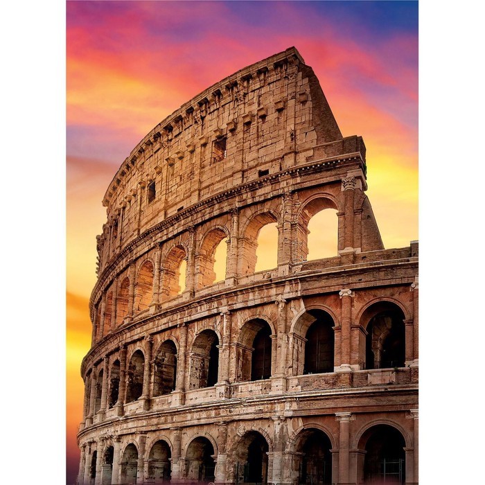 Алмазная мозаика с частичным заполнением на холсте «Колизей», 15 х 21 см