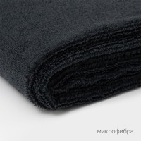 Тряпка для пола Raccoon, 220 г/м², 60×80 см, микрофибра, ультразвуковая обработка края, 2 шт, черная