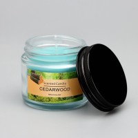 Свеча ароматическая "Scented Candle, Cedarwood", Кедр, 5*5см, 140 гр