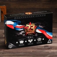 Подарочный набор 3 в 1 «23 февраля», домино, лото, карты