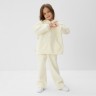 Костюм детский с начёсом (толстовка, брюки) KAFTAN р.30 (98-104), молочный