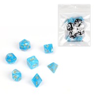 Набор кубиков для ДнД, 7 шт., голубые