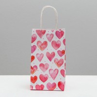 Пакет подарочный крафтовый, упаковка, «Happy», 12 х 21 х 9 см