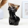 Ваза декоративная настольная «Грация», полистоун, для цветов, для сухоцветов, v-0.7 л, чёрный