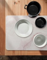 Коврик для дома Доляна «Мрамор», влаговпитывающий, 49×79 см, розовый