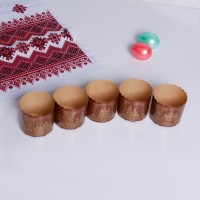 Форма бумажная для кекса, маффинов и кулича "Собор золотой" 70 х 60 мм