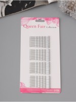 Невидимки для волос «Валери», набор 60 шт., 4.5 см, серебро