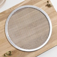 Форма для выпечки пиццы, d=35 см, цвет серебряный