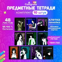 Набор предметных тетрадей 48 листов, Calligrata TOP «Аниме», 10 предметов