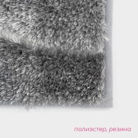 Коврик Доляна Waves, 43×61 см, серый