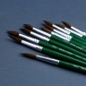 Кисть для рисования из волоса пони круглая №10 короткая ручка