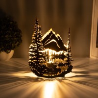 Светильник "Вечерний пейзаж" LED 3хААА черный 10,5х18,5х25см