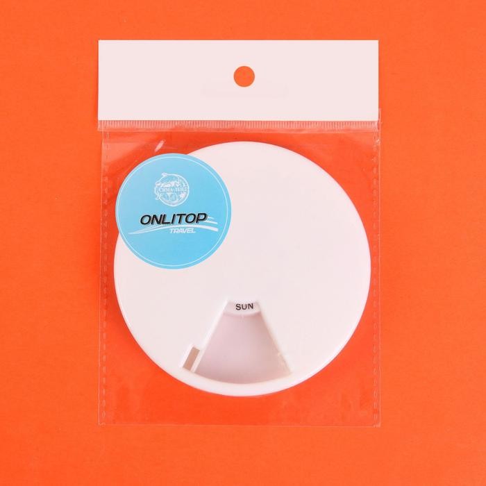 Таблетница Be Well, d=9×1.2 см, 7 секций, белая