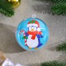 Ёлочное украшение под раскраску «Новогодний пингвин», 2 шт., размер: 8 см, кисть