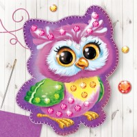 Игрушка из фетра своими руками с термонаклейкой «Сова», набор для шитья