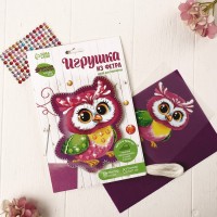 Игрушка из фетра своими руками с термонаклейкой «Сова», набор для шитья