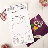 Игрушка из фетра своими руками с термонаклейкой «Сова», набор для шитья