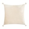 Наволочка декоративная с кисточками Этель цвет молочный, 45х45 см, полиэстер, велюр