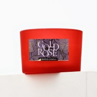 Свеча ароматическая в стекле «Gold rose»аромасвеча, аромат роза, 5 х 7,1 см.