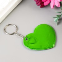 Брелок пластик светоотражающий "Сердечко" МИКС 5,5х5,5 см