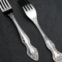 Вилка столовая «Тройка», h=19,5 см, толщина 2 мм, цвет серебряный