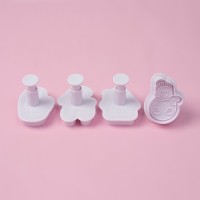 Плунжеры кондитерские Доляна «Зимняя сказка», набор 4 шт., новогодние, пластик, белые