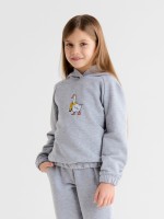 Костюм детский (худи и брюки) MINAKU: Exclusive print, светло-серый меланж, рост 110 см