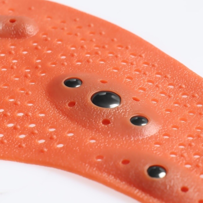 Стельки для обуви, универсальные, с магнитами, массажные, дышащие, р-р RU до 44 (р-р Пр-ля до 46), 28 см, пара, коричневые