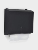Диспенсер для бумажных полотенец в листах Stölz, 28.5×26.5×10 см, нержавеющая сталь, чёрный