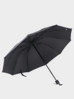 Зонт механический «Однотон», эпонж, 4 сложения, 10 спиц, R=53/62 см, D = 106 см, чёрный