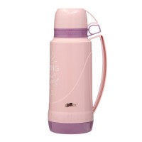 Термос 1.8 л, со стеклянной колбой, сохраняет тепло 12 ч, розовый