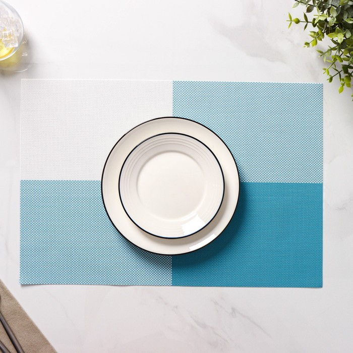 Набор салфеток сервировочных на стол Доляна «Настроение», 4 шт, 45×30 см, цвет зелёный